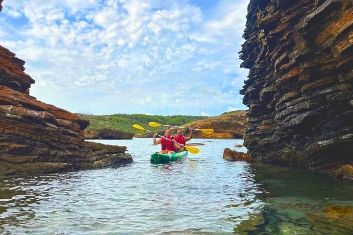 Guided kayak tour of Mongofre and Addaia Bay