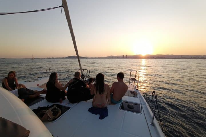 Barcelona Catamaran Sailing Tour with Drinks and Snacks