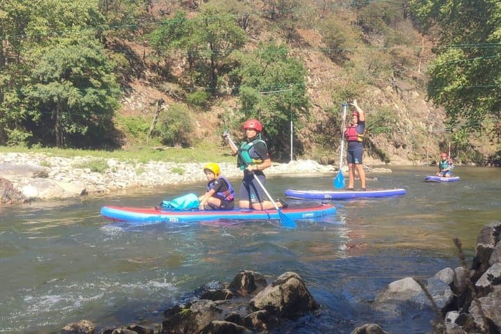 Stand up paddle down the river Bidassoa
