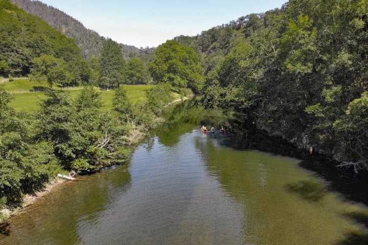 Stand up paddle down the river Bidassoa