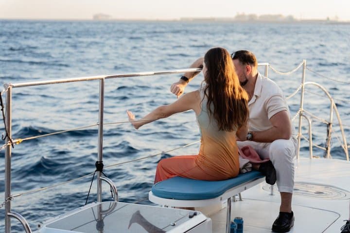 Barcelona Catamaran Cruise with Swim Tapas FREE Pass NightClub