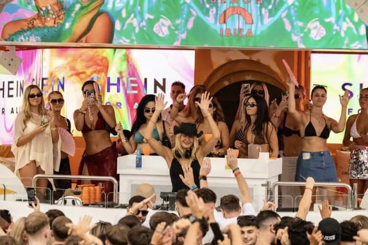 Ibiza Double Pool Party Brunch Bottomless Drinks and O Beach