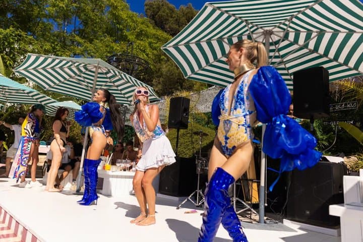 Ibiza Double Pool Party Brunch Bottomless Drinks and O Beach