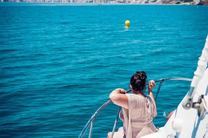 Benalmadena: Private Boat with Slide, Snorkeling and Activities
