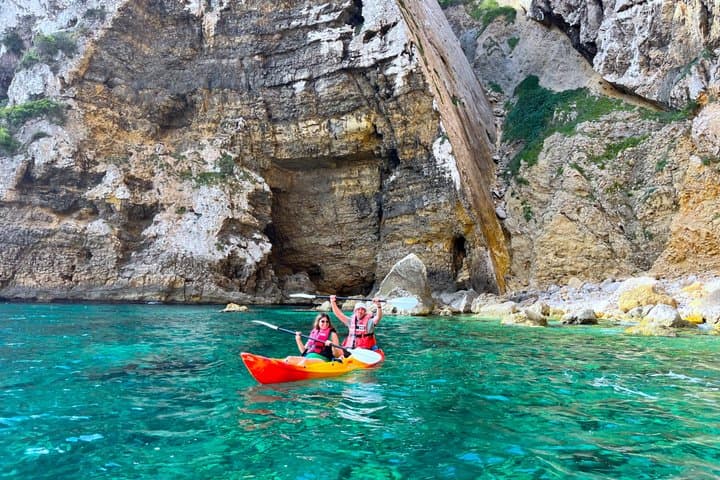 Kayak Villajoyosa Coves Snorkel and Cliff Jump Tour