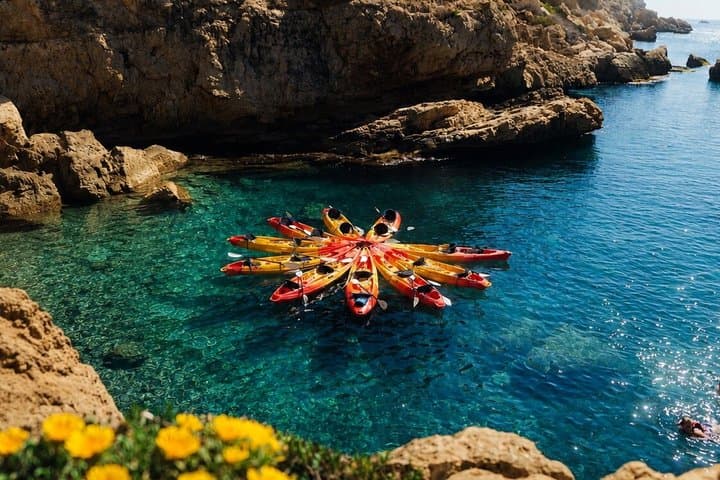 Kayak Villajoyosa Coves Snorkel and Cliff Jump Tour