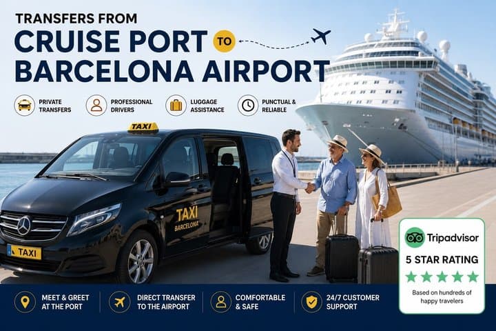Barcelona Cruise Port Private Transfers (To Airport / Hotel)