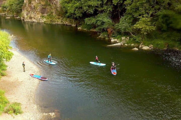 Stand up paddle down the river Bidassoa